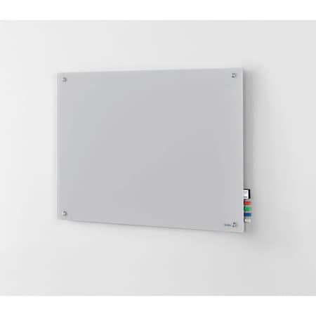 Global Industrial Glass Dry Erase Board, 36, 48, Gray 695709